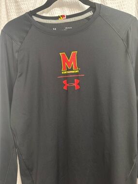 LG Black Under Armour Tee with Red and Yellow Maryland 'M' Logo